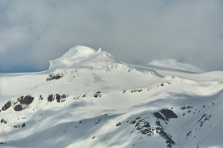 Volcano Ice Cap Eyjafjallajokull in Icelandの写真素材