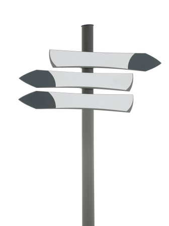 Direction signs blank boardsの写真素材