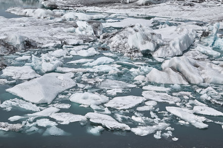 Glacial lake in Icelandの写真素材