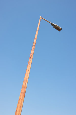 Lamp post on a streetの写真素材