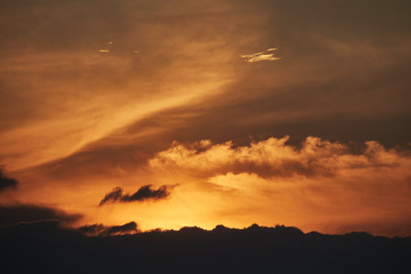 Sunset sky cloudsの写真素材