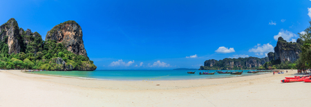 Panorama view  of Railay Beach in Krabi , Thailandの写真素材