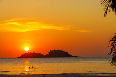 Sunset at Ko Chang.Beautiful island in thailand at Trat province, Thailand.の写真素材