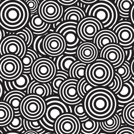 monochrome circle seamlessのイラスト素材