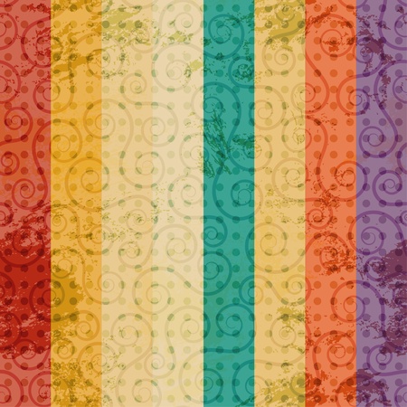 vintage color line seamlessのイラスト素材