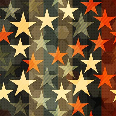 vintage star seamlessのイラスト素材