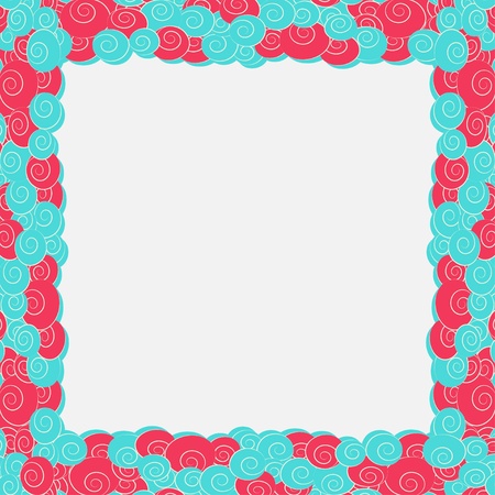 abstract blue and pink color frame backgroundのイラスト素材