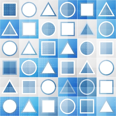 abstract blue game sign seamless patternのイラスト素材