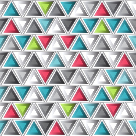 abstract colored triangle seamless patternのイラスト素材