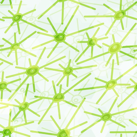abstract green virus seamless patternのイラスト素材
