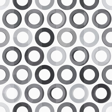 abstract monochrome circle seamless textureのイラスト素材