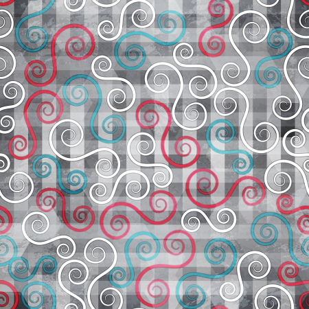 abstract spiral seamless texture with grunge effectのイラスト素材