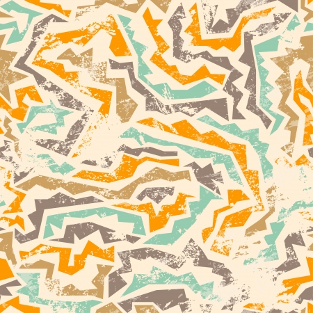 ancient seamless pattern with grunge effectのイラスト素材