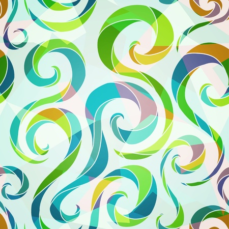 colored spiral seamless patternのイラスト素材