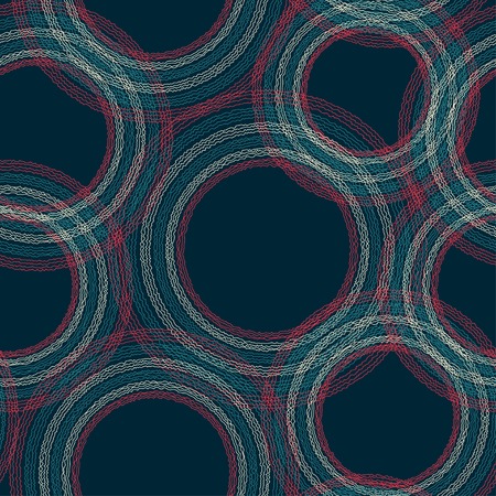 vintage circle seamless pattern with crepe paper effectのイラスト素材