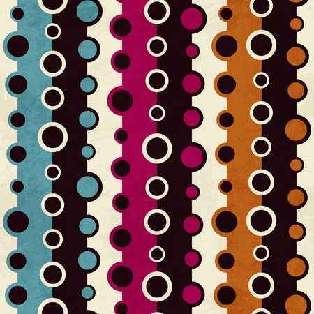 vintage circle seamless patternのイラスト素材