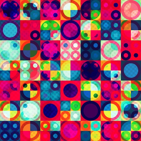 bright circle seamless patternのイラスト素材