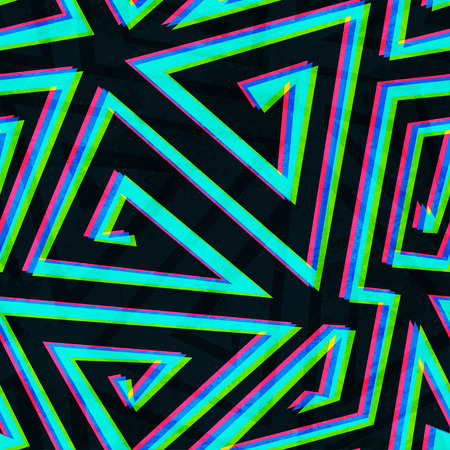 illusion maze seamless patternのイラスト素材
