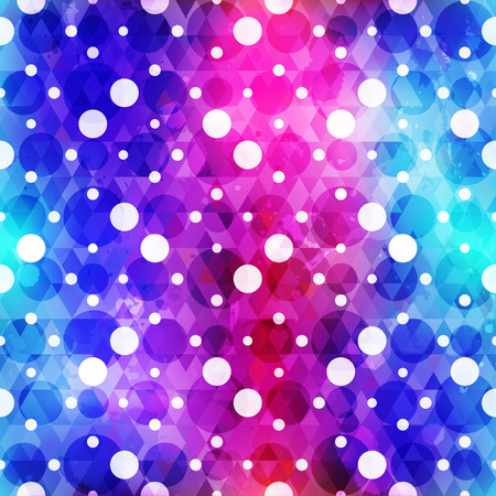 spectrum circle seamless pattern with grunge effectのイラスト素材