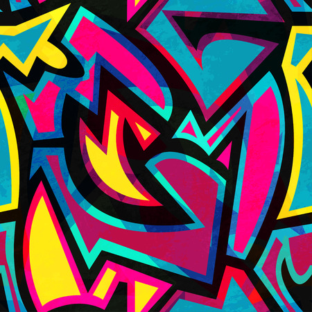 bright mosaic geometric seamless patternのイラスト素材