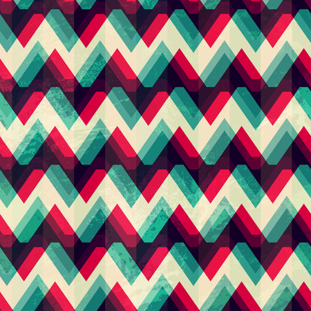 illusion zigzag seamless patternのイラスト素材
