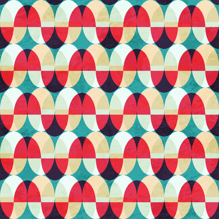 vintage circle seamless patternのイラスト素材