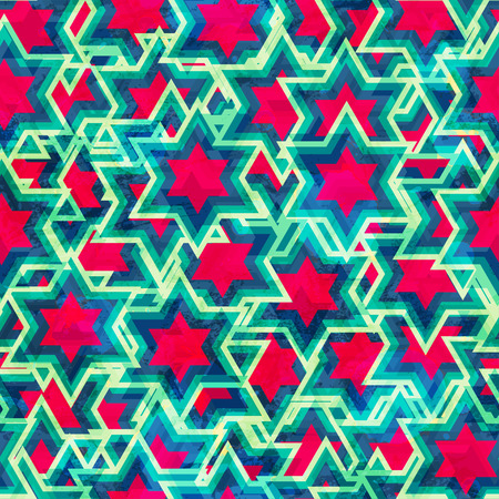 vintage star seamless patternのイラスト素材