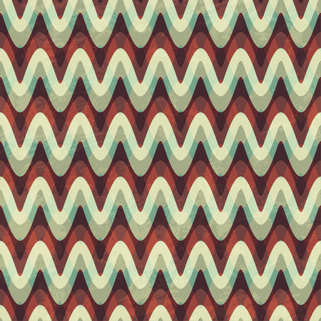 vintage zigzag seamless patternのイラスト素材
