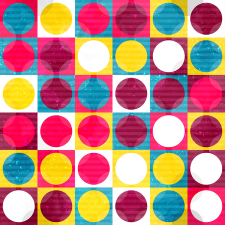 bright colored circle seamless patternのイラスト素材