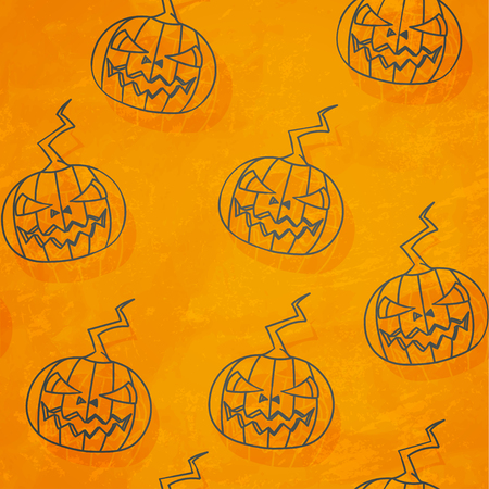 halloween seamless patternのイラスト素材