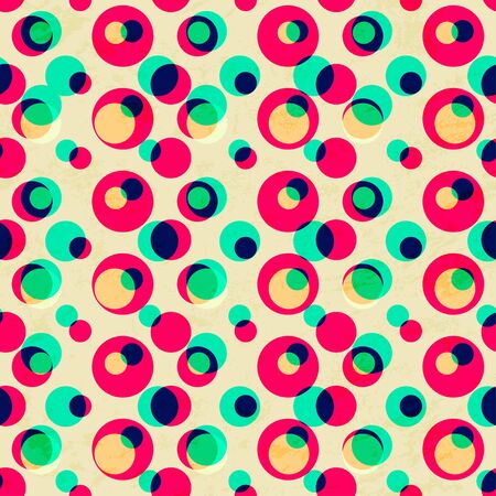 bright circle seamless patternのイラスト素材