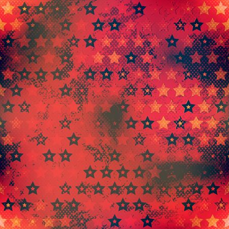 grunge star seamless textureのイラスト素材