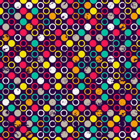 Colored circle geometric. Seamless pattern.のイラスト素材