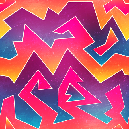 bright graffiti seamless patternのイラスト素材