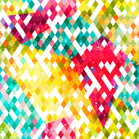 Triangle seamless pattern with grunge effectのイラスト素材