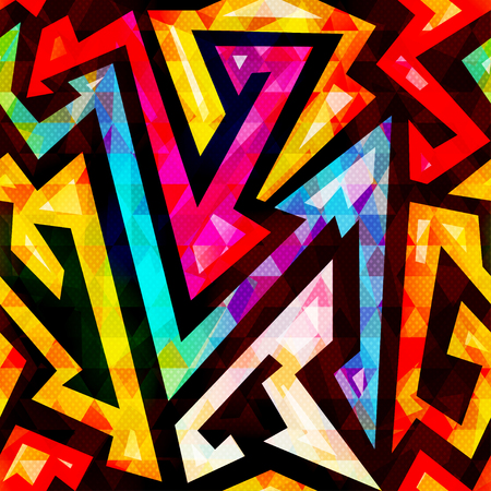 Bright color maze seamless pattern.のイラスト素材