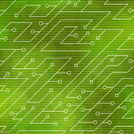 green color technology seamless patternのイラスト素材