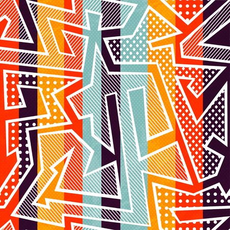 Colored stripes seamless pattern.のイラスト素材