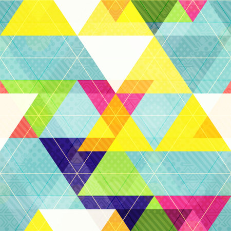 Retro triangle seamless pattern (vector)