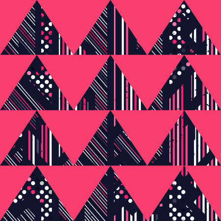 Red retro triangle pattern (vector eps 10)のイラスト素材