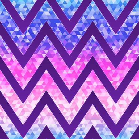 Neon zigzag pattern (vector eps 10)のイラスト素材
