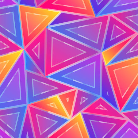 Bright triangle seamless pattern.