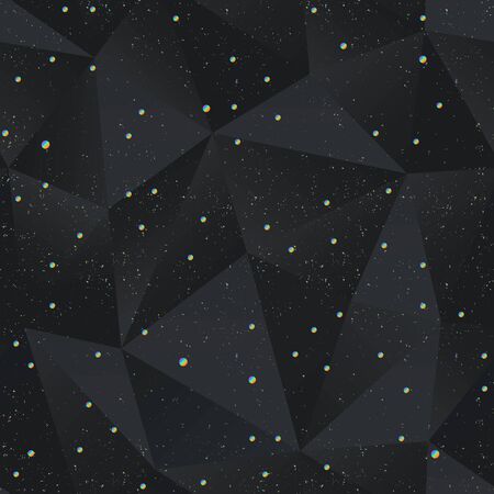 Black triangle seamless pattern with grunge effect.のイラスト素材