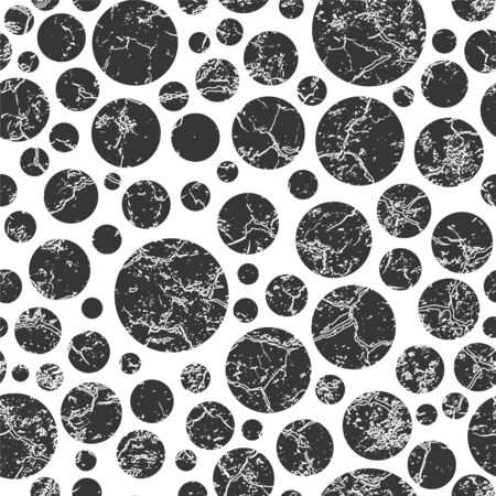Monochrome circle seamles pattern.のイラスト素材