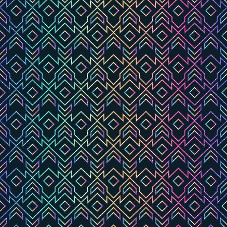 Dichroic color geometric seamless pattern.のイラスト素材