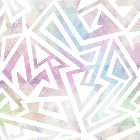 Pastel geometric grunge pattern.のイラスト素材