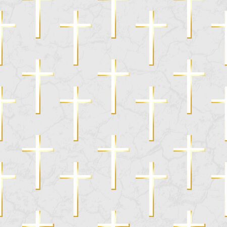 Gold cross pattern with grunge effectのイラスト素材