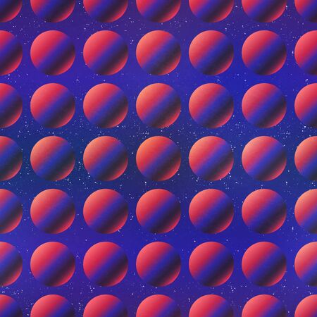 Retro circle pattern with grunge effectのイラスト素材