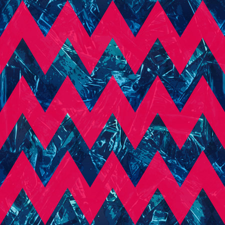 Retro blue color zigzag seamless pattern.