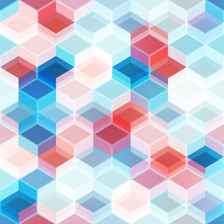 Blue color mosaic seamless pattern.のイラスト素材